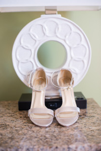 Nude Open Toed Wedding Shoes
