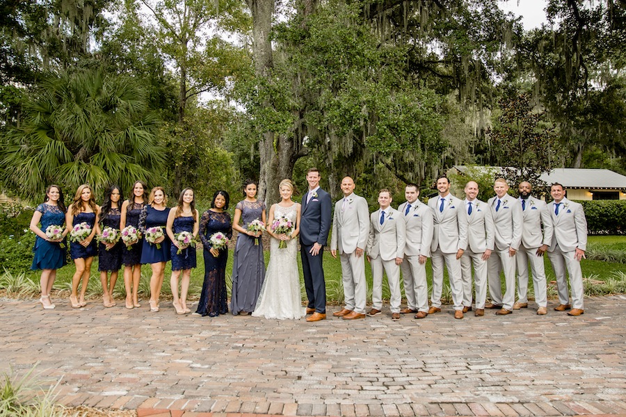 navy blue bridesmaids and groomsmen