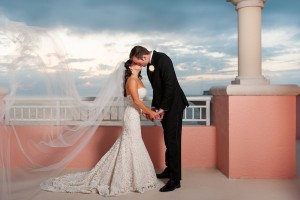 Clearwater Beach Rooftop Wedding Portrait | Sarah & Ben Photography