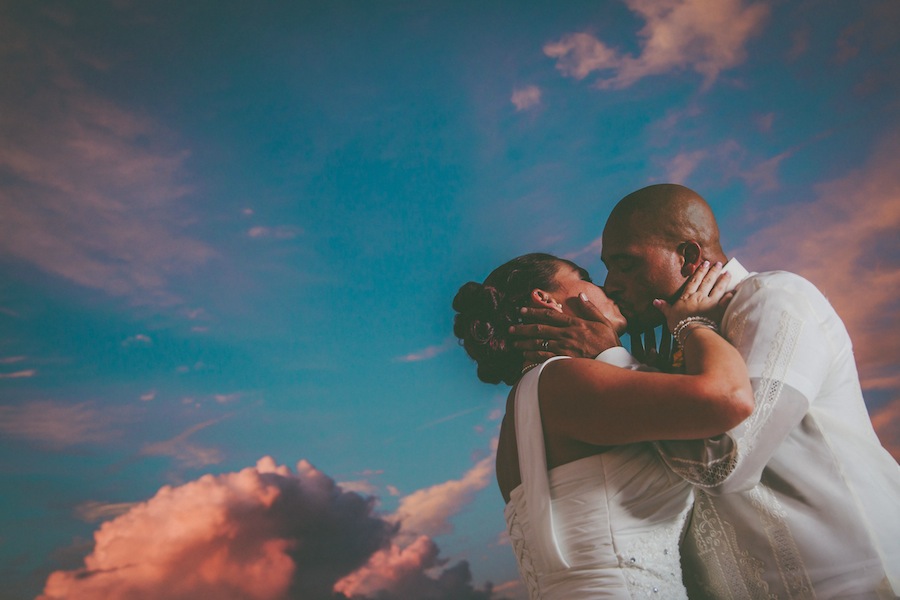 Pass-A-Grille Beach Wedding | Sunset Wedding Portrait by Mari Sabra Photography