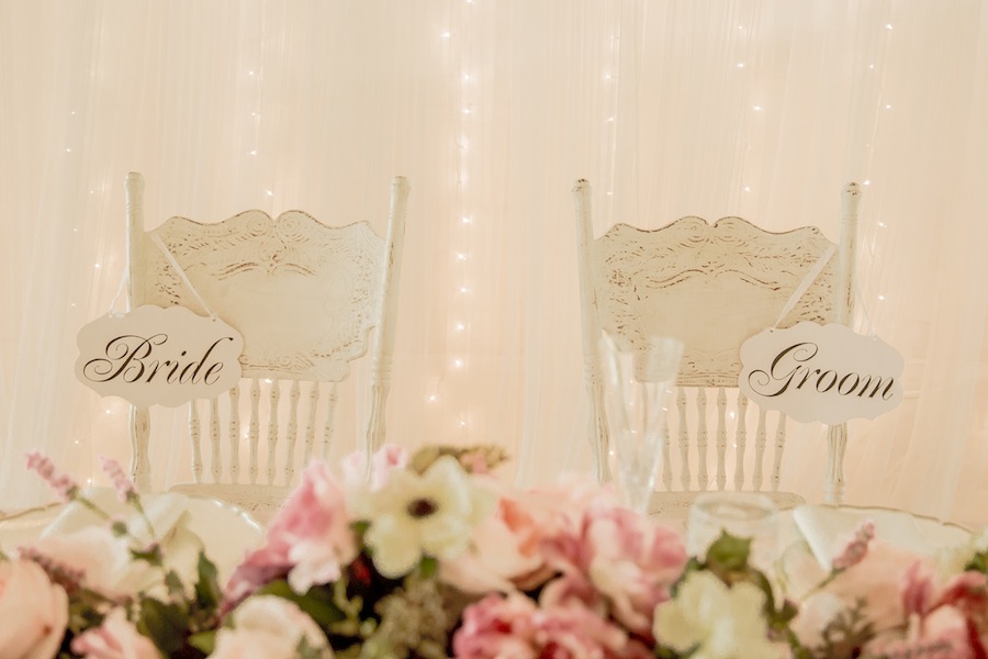Bride and Groom Chair Sign | Head Table