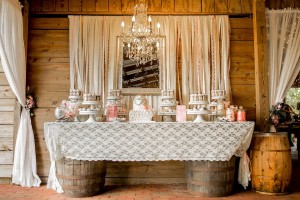 Rustic Wedding Cake Dessert Table | Alessi Bakery