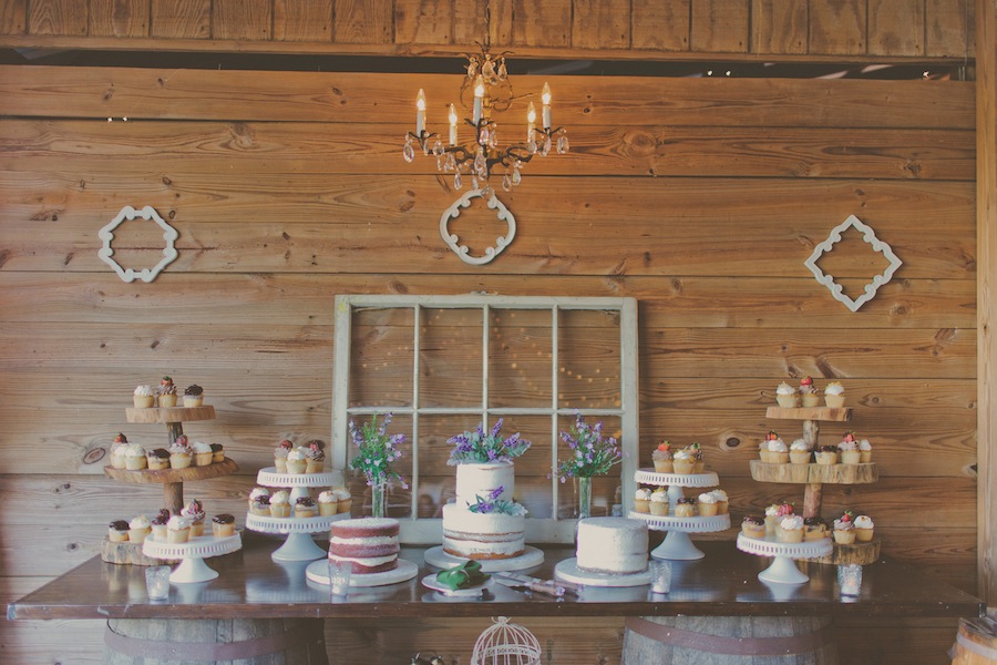 Rustic Wedding Cake Dessert Table