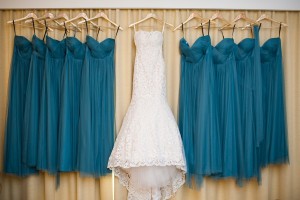White Lace Wedding Dress Isabel O'Neil Bridal | Green, Teal Bella Bridesmaid Dresses
