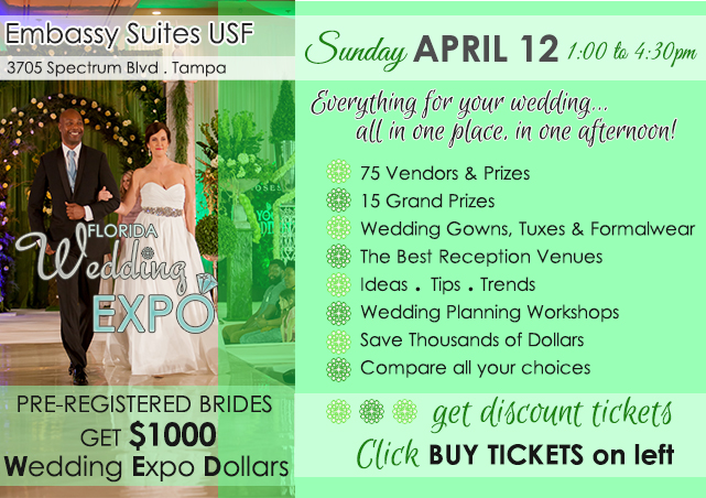 Wedding Caterer | Florida Wedding Expo | Sunday, April 12, 2015, Embassy Suites USF Tampa
