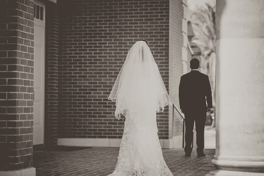 First Look on Wedding Day | Kristen Marie Photography