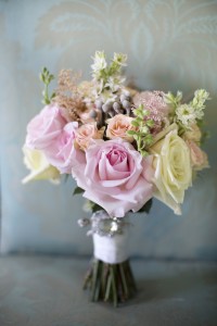 Pastel Pink and Peach Rose Wedding Bouquet | Tampa Wedding Florist Florist Fire