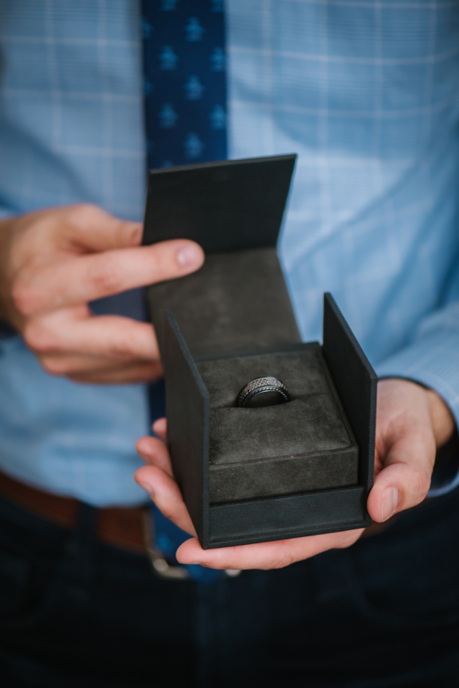 Black Men's Engagement Wedding Ring