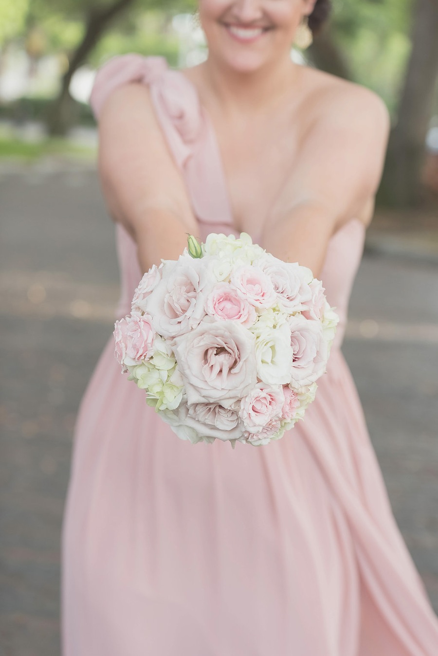 Pastel Pink Bridesmaid Bouquet | Pink Bridesmaid Dresses