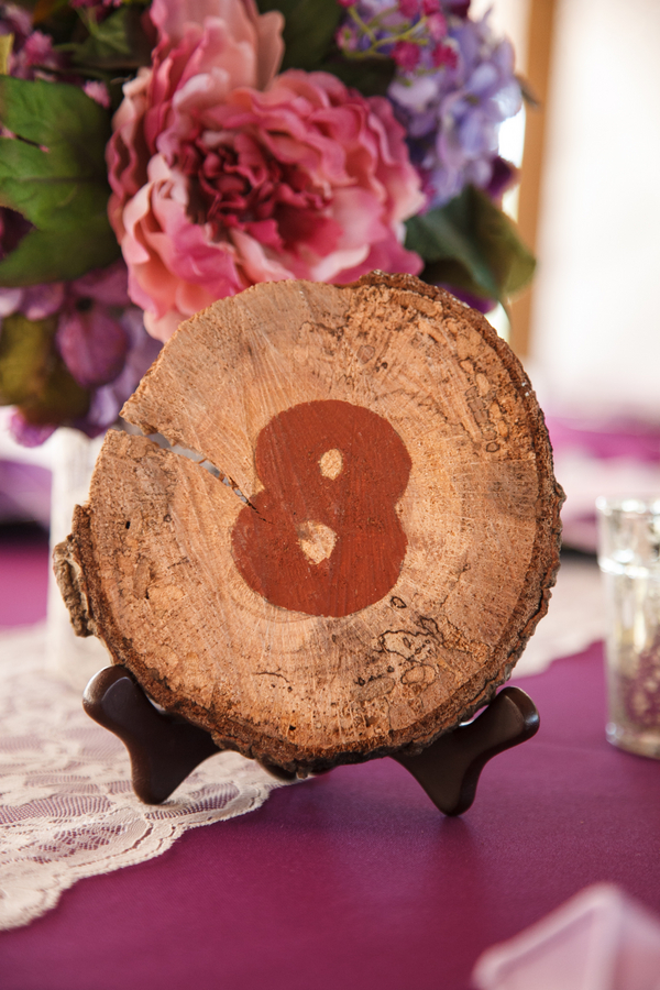 Wooden Wedding Centerpiece Table Numbers | Cross Creek Ranch Wedding