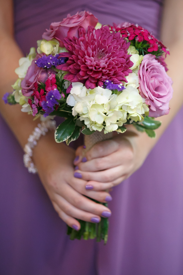 Pink and Purple Wedding Bouquet