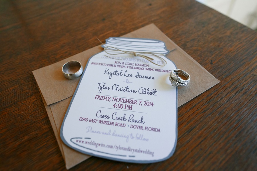 Mason Jar Wedding Invitation | Rustic Wedding Invite