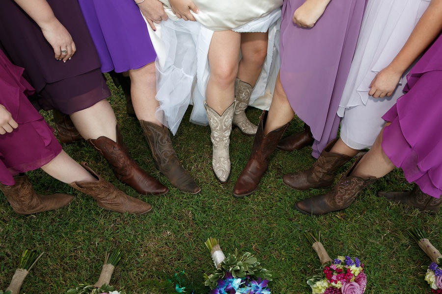 Bridesmaids in Cowboy Boots