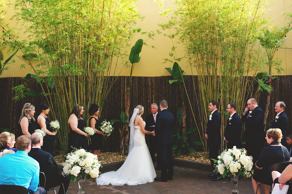 St. Pete Outdoor Wedding Ceremony | NOVA 535 Bamboo Garden