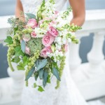 Pastel Pink and Greenery Wedding Bouquet | Tampa Wedding Florist Apple Blossoms Floral Design