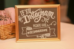 Instagram Wedding Hashtag Chalk Sign
