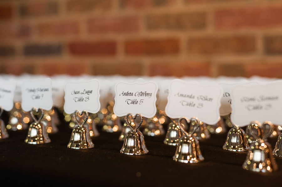 Silver Bells Wedding Place Card Holders