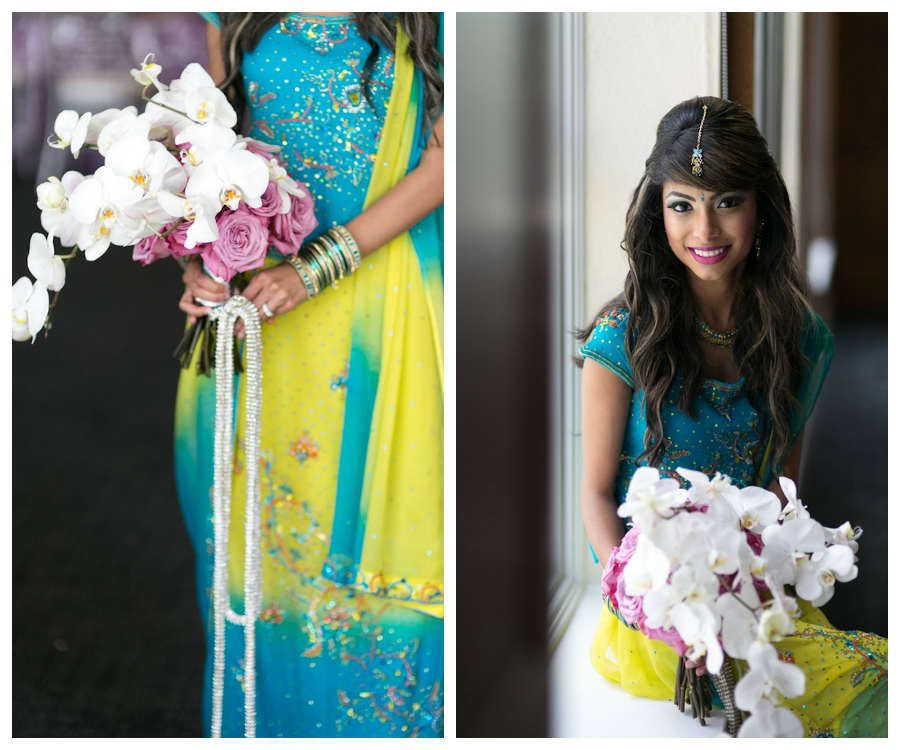 White and Pink Wedding Bouquet | Tampa Indian Wedding Photographer Roohi Photography