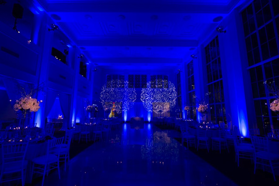 Modern Wedding Reception at The Vault | Lighting by Nature Coast Entertainment | Downtown Tampa Wedding