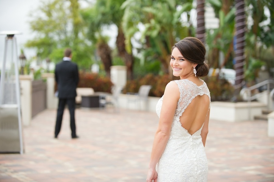 Wedding Bride and Groom First Look | Tampa Wedding Photographer Andi Diamond Photography