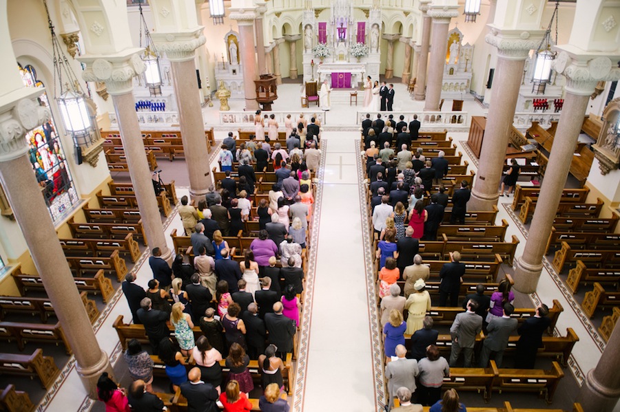 Sacred Heart Catholic Church Wedding Ceremony | Downtown Tampa Wedding Venue