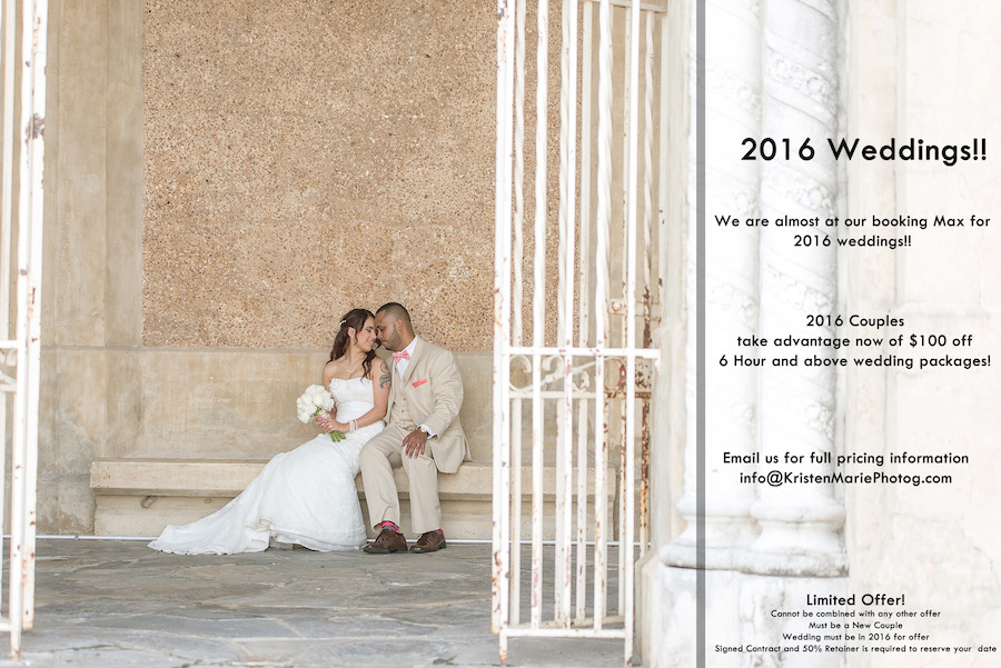 Kristen Marie Photography, 2016 Tampa Wedding Photographer Discount