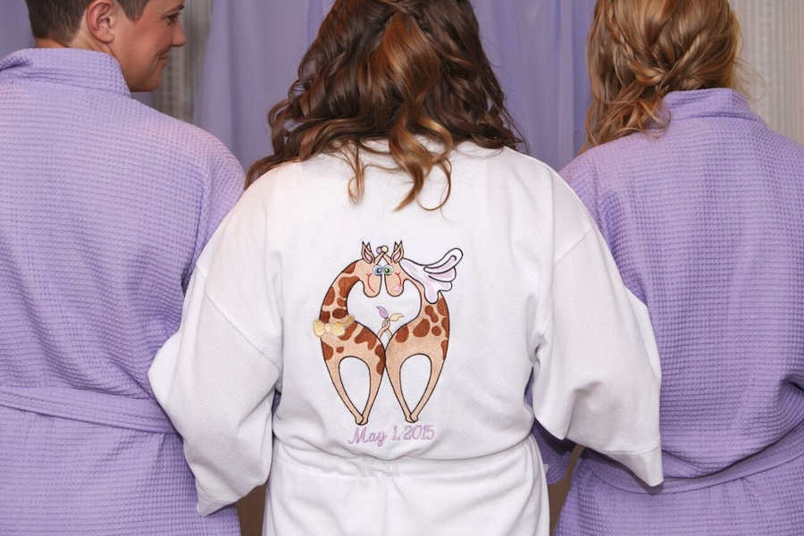 Giraffe Bride's Getting Ready Wedding Robe