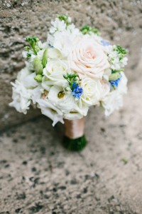 White and Soft Pink Wedding Bouquet