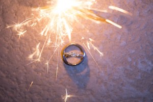 Wedding Rings with Sparkler | Lisa Otto Photography