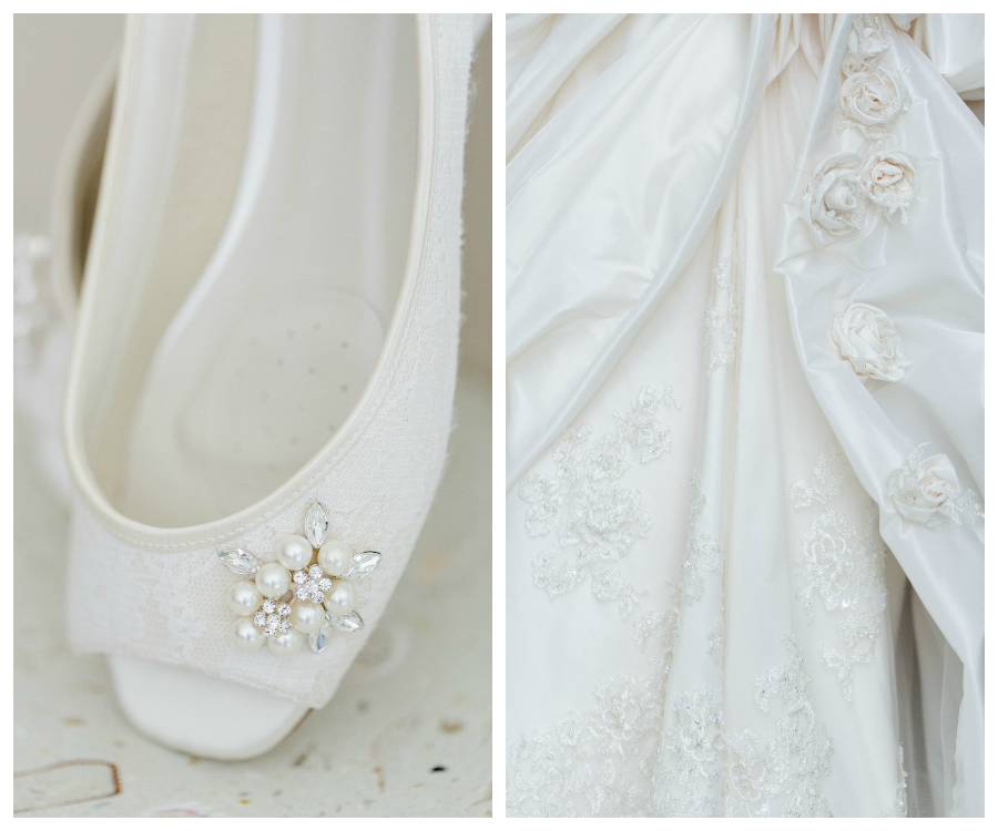 White Wedding Shoes | Maggie Sottero Wedding Dress