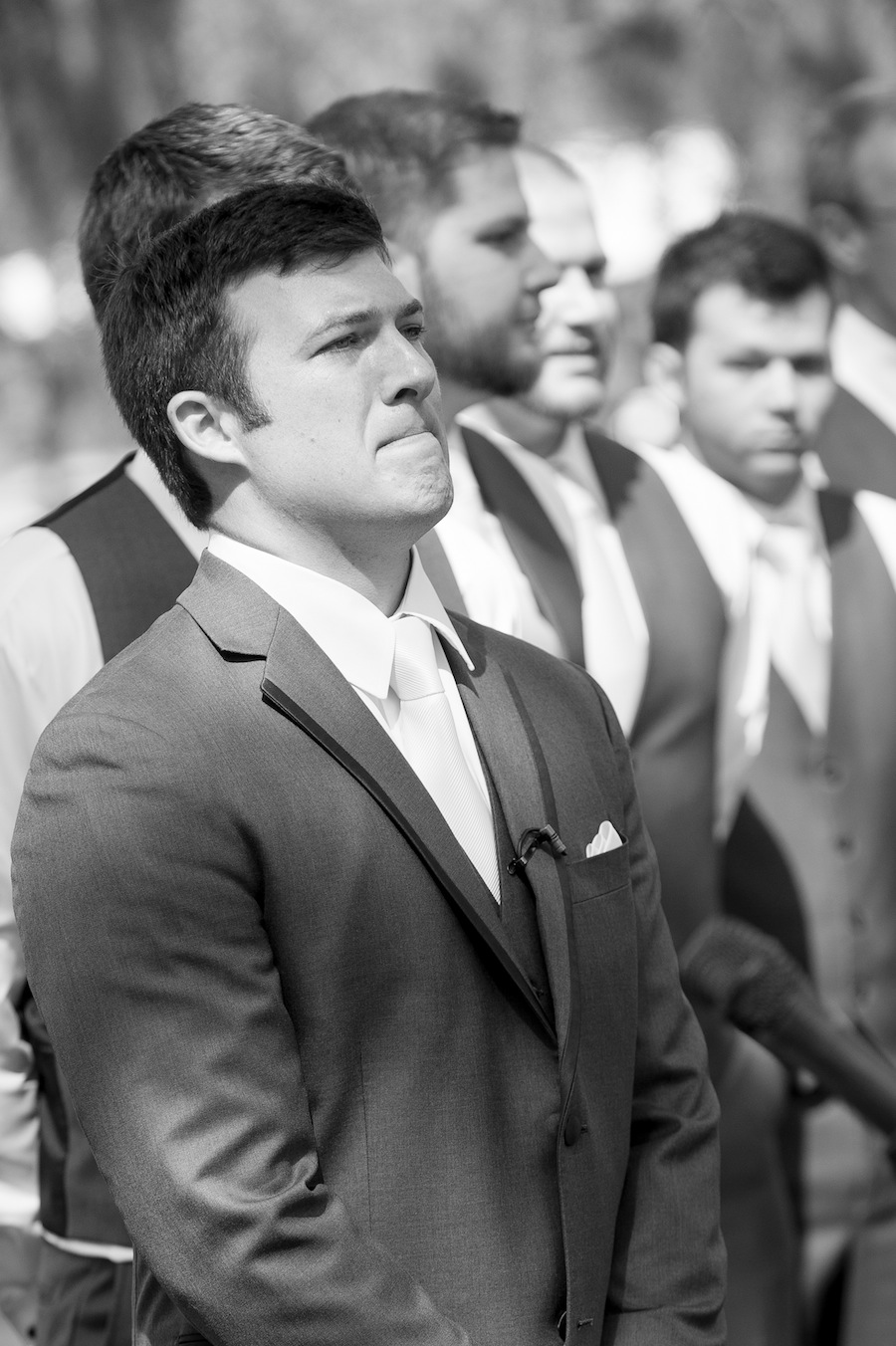 Groom Watching Bride Walking Down Aisle during Wedding Ceremony | Marc Edwards Photographs