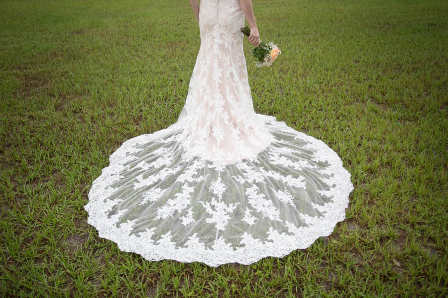 Rustic, Vintage Lace Wedding Dress