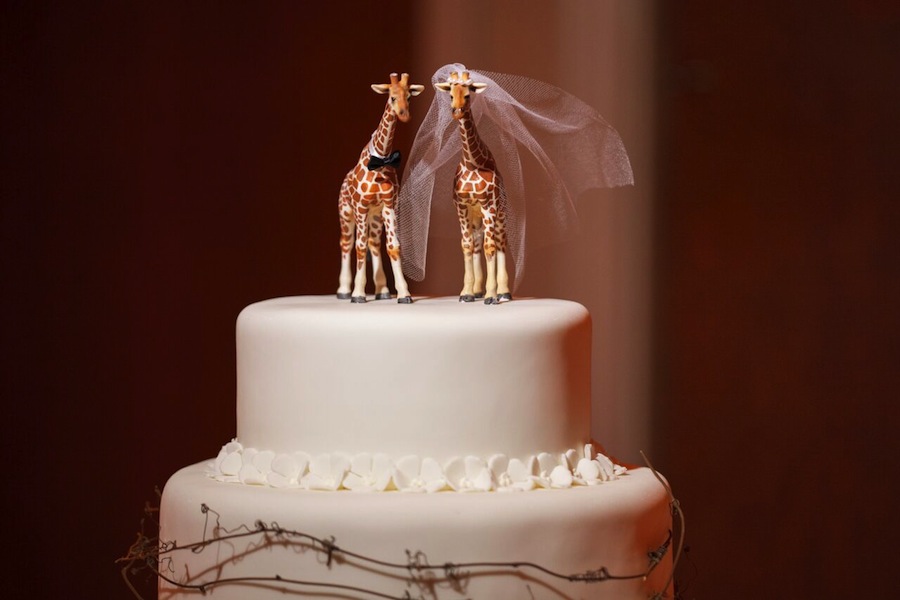 Giraffe Wedding Cake Topper | Zoo Animal Themed Wedding