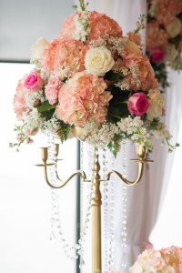 White and Pink Wedding Centerpiece | Tampa Wedding Florist Northside Florst