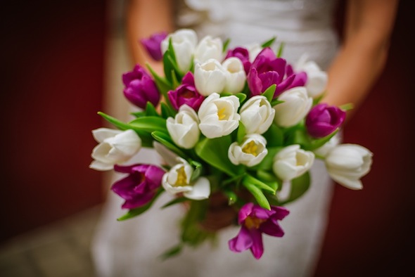 White and Purple Wedding Bouquet | Tampa Wedding Florist