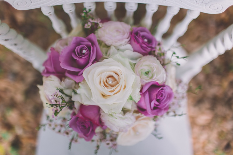 Vintage Pink, Purple and Lavender Wedding Bouquet