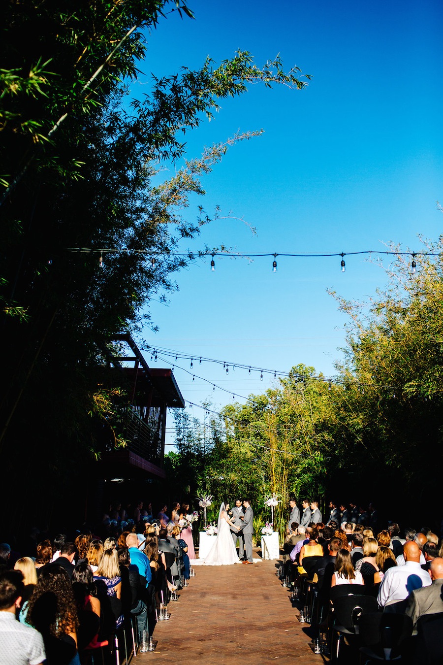 Downtown St. Pete Outdoor Wedding Ceremony Venue | NOVA 535 Bamboo Garden