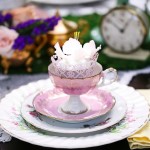 Alice in Wonderland Vintage Tea Party China Wedding Decor | Tampa Wedding Venue USF Botanical Gardens | Tufted Vintage Rentals
