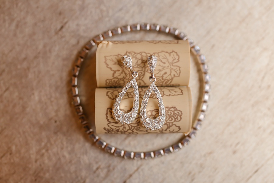 Getting Ready on Wedding Day | Bridal Jewelry and Wine Corks
