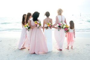 Pink Bridesmaid Dresses | Clearwater Beach Wedding