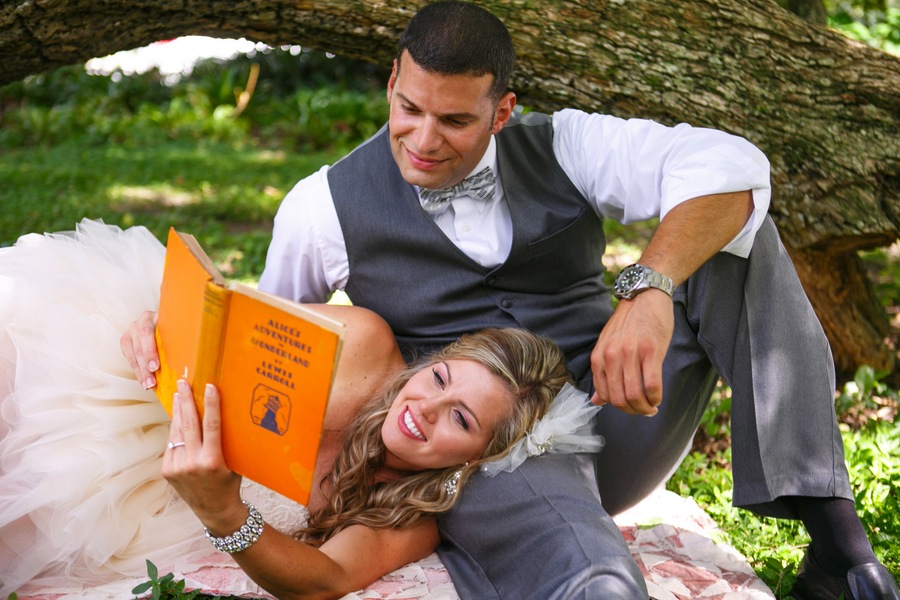 Alice in Wonderland Tea Party Vintage Bride | Tampa Wedding Venue USF Botanical Gardens | Carrie Wildes Photography