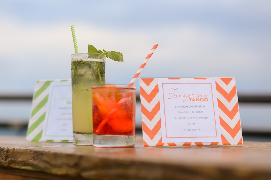 Orange and Green Signature Drink | Citrus Themed St. Pete Beach Wedding