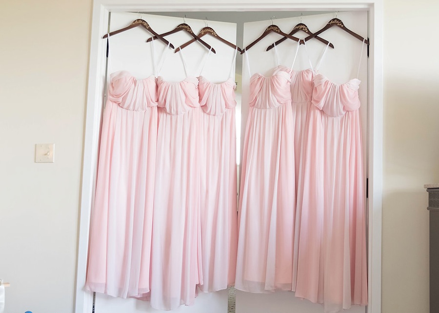 Blush Pink Jim Hjelm Occasions Bridesmaid Dresses