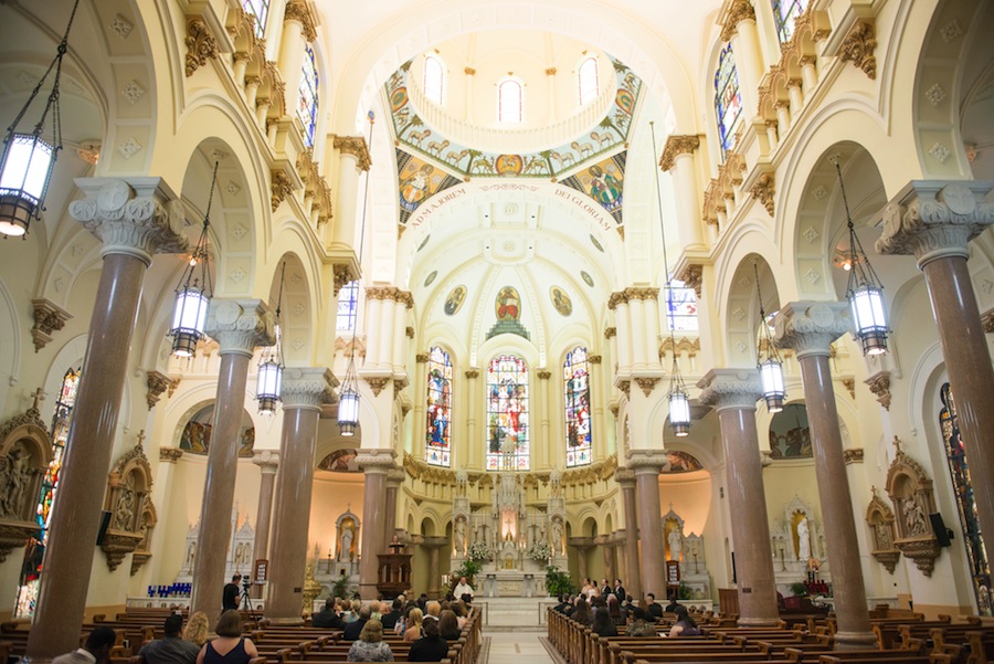 Downtown Tampa Wedding Ceremony at Sacred Heart Catholic Church
