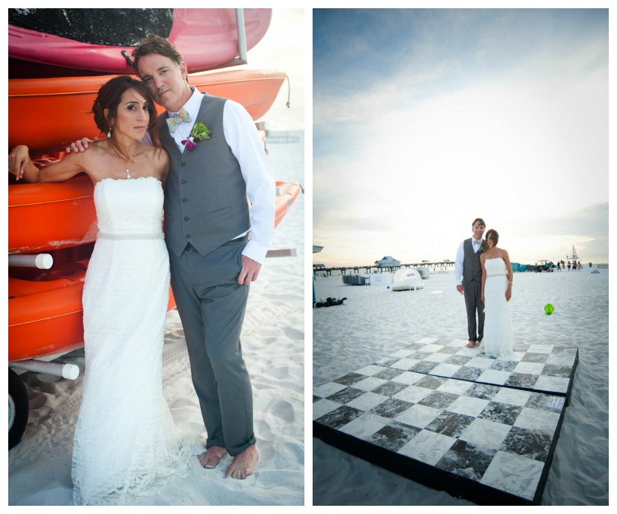 Whimsical Clearwater Beach Wedding Portrait