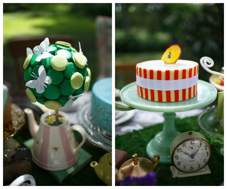 Alice in Wonderland Tea Party Whimsical Wedding Cake | Tampa Wedding Venue USF Botanical Gardens | Chefin Pastries