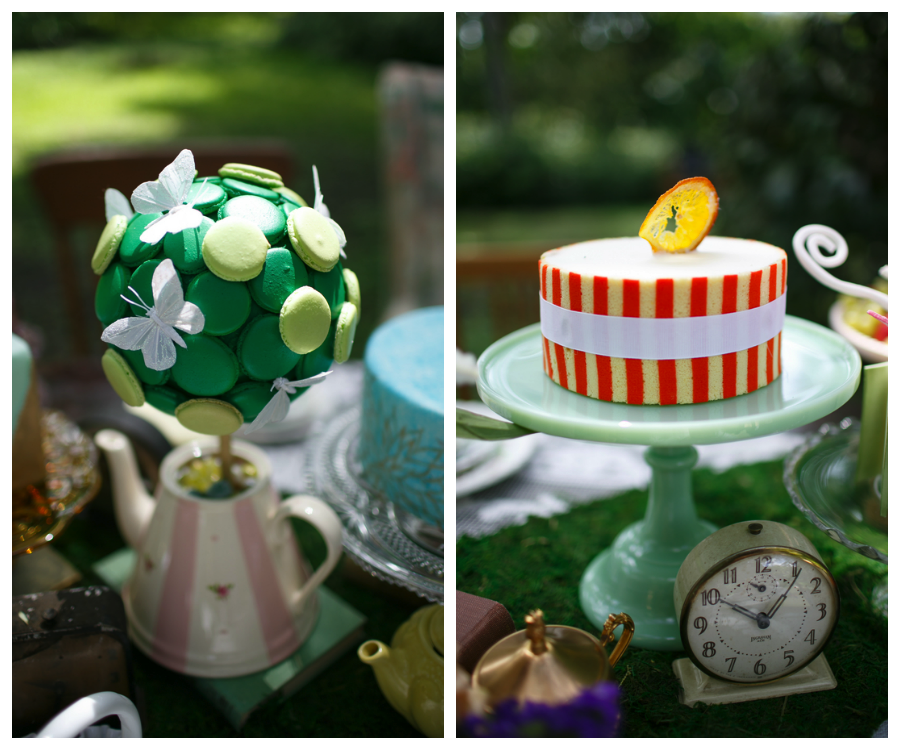 Alice in Wonderland Tea Party Whimsical Wedding Cake | Tampa Wedding Venue USF Botanical Gardens | Chefin Pastries