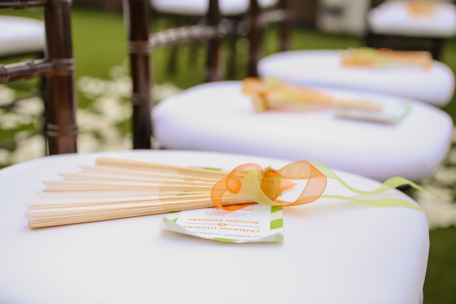 Wedding Fans | St. Pete Beach Wedding Ceremony Decor