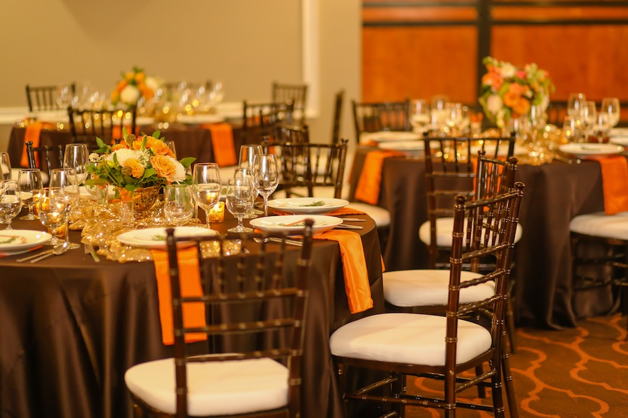 Florida Inspired Orange Wedding Decor | St. Pete Wedding Planner Blue Skies Events