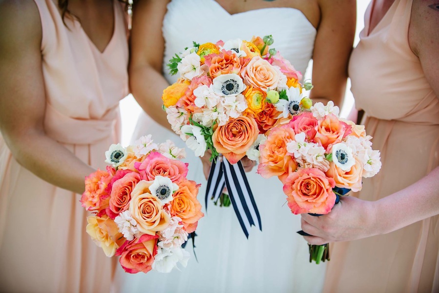 Whimsical Orange Wedding Bouquets | St. Pete Wedding Florist Wonderland Floral Art